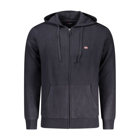 Blue Polyester Men Cardigan