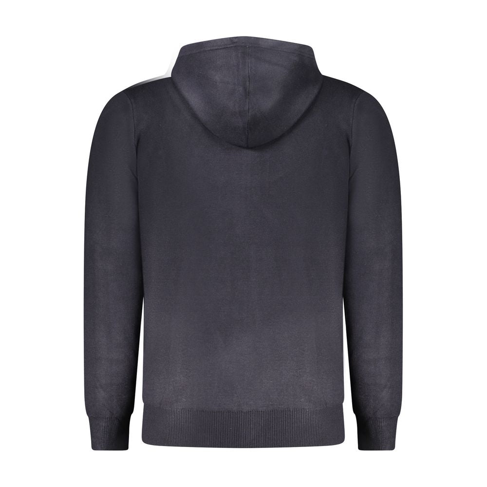 Blue Polyester Men Cardigan