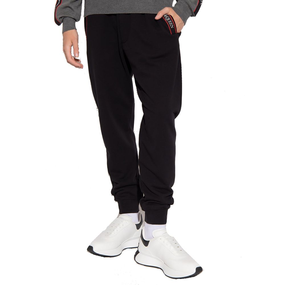 Black Cotton Joggers (Workout Pants)