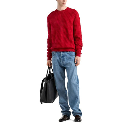 Blue Cotton Straight-Leg Jeans