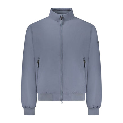 Blue Cotton Men Jacket