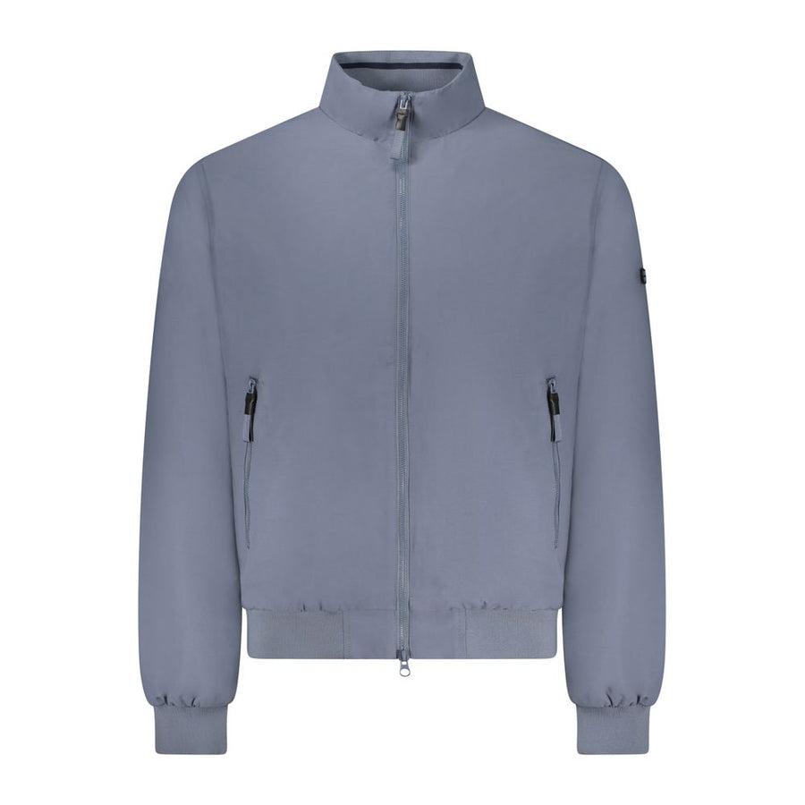 Blue Cotton Men Jacket