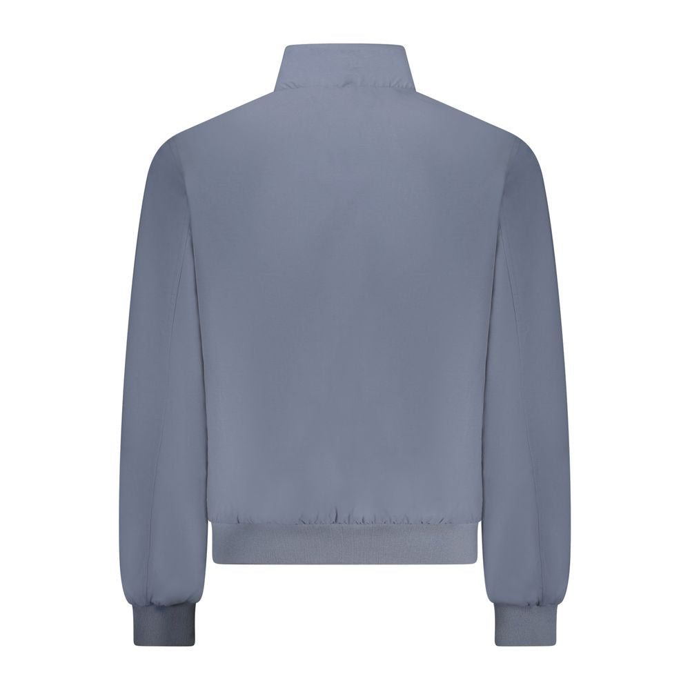 Blue Cotton Men Jacket