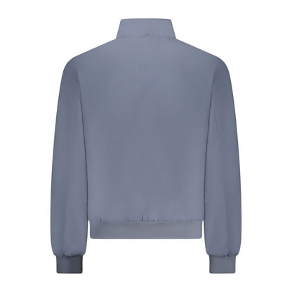 Blue Cotton Men Jacket