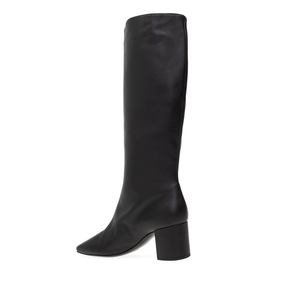 Black Calfskin Ankle Boots