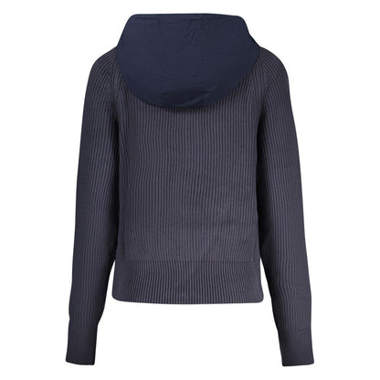 Blu Polyester Women Cardigan