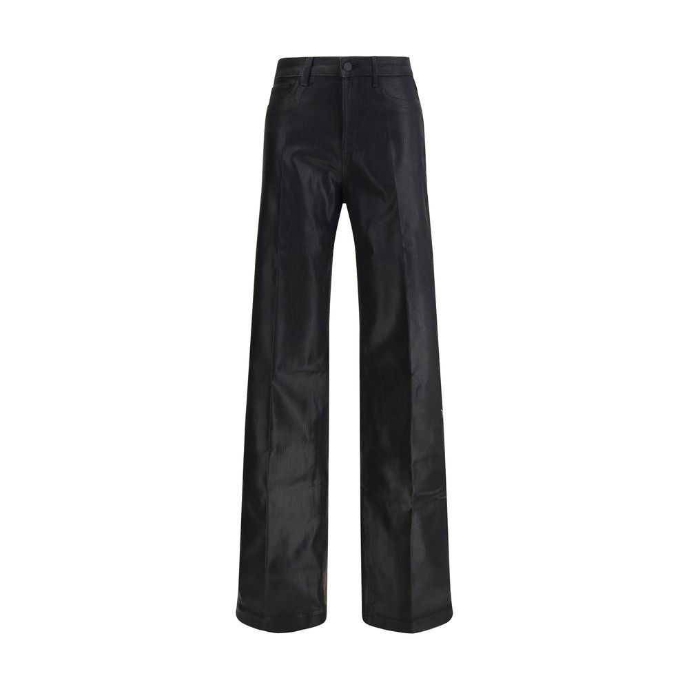 Black Cotton High-Waisted Jean