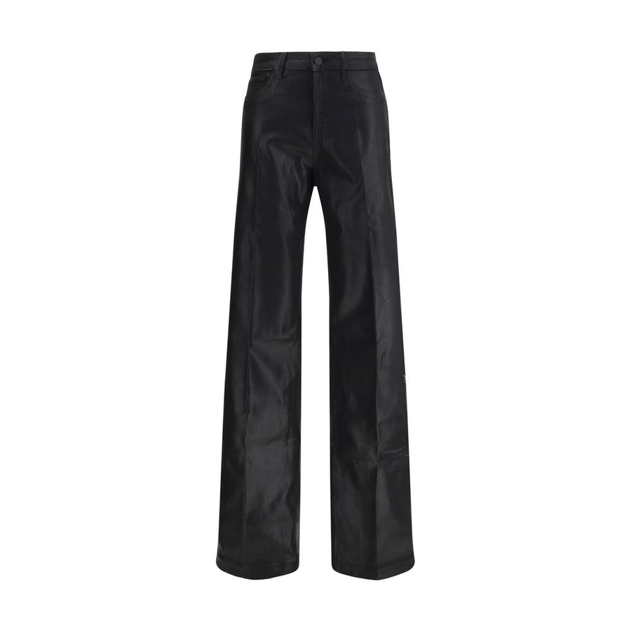Black Cotton High-Waisted Jean