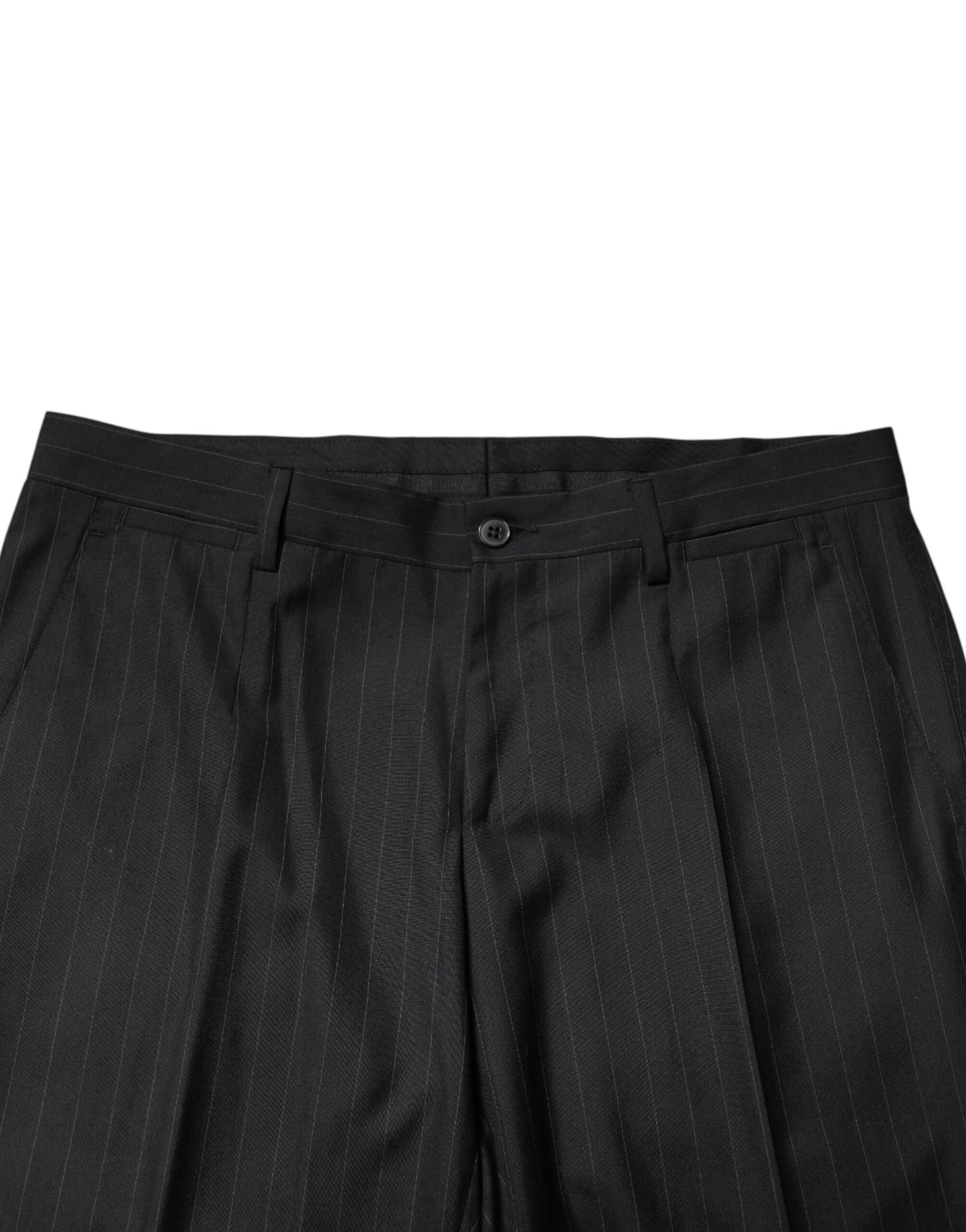 Black Stripes Wool Men Dress Trousers Pants