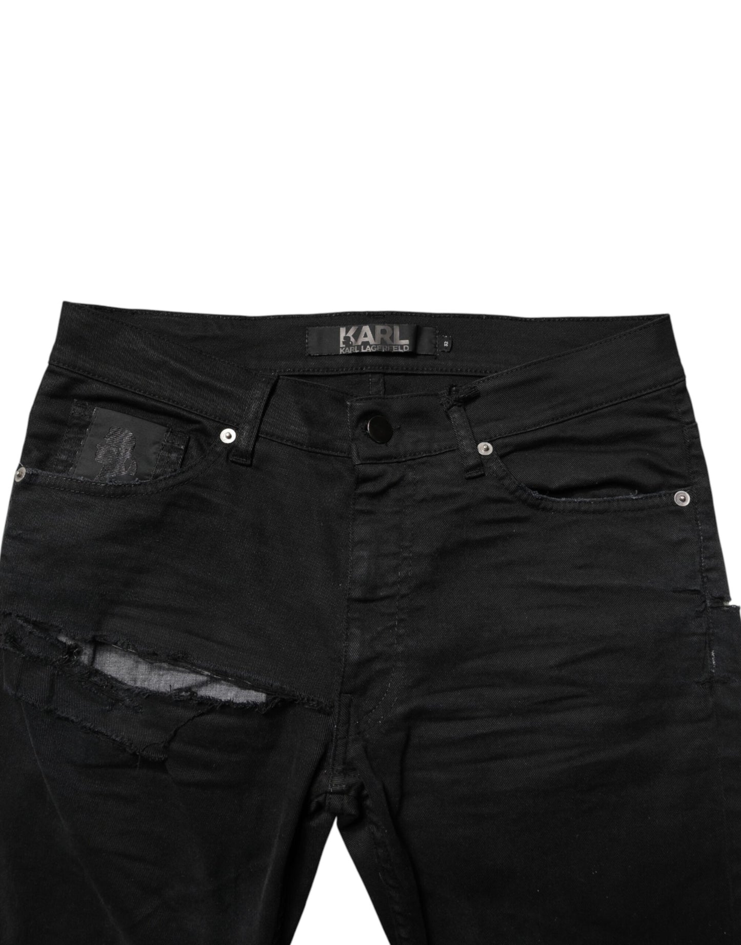 Black Tattered Men Skinny Denim Trouser Jeans