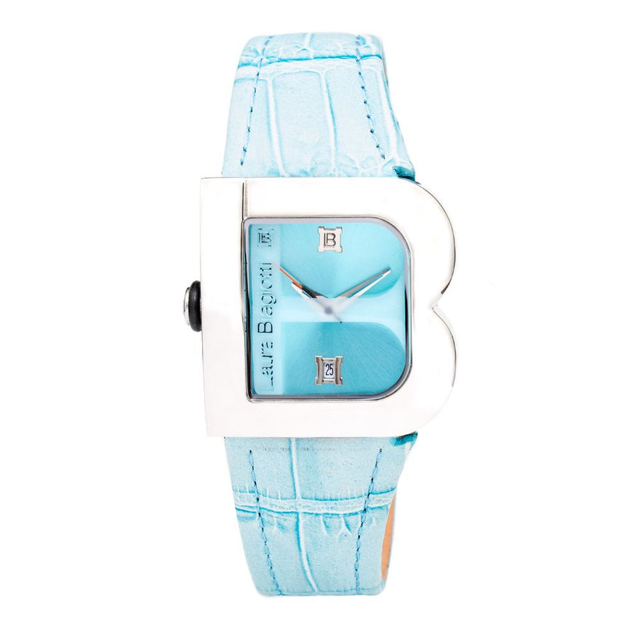 Blue Leather Bracelet Watch