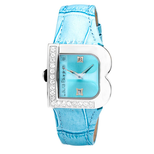 Blue Leather Dress Watch