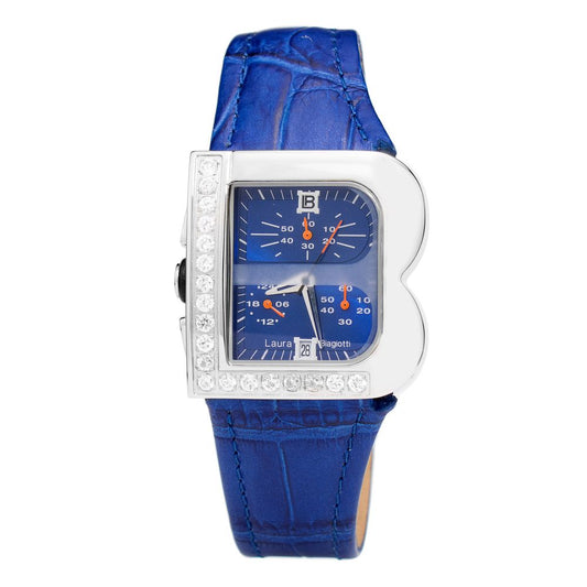 Blue Leather Bracelet Watch