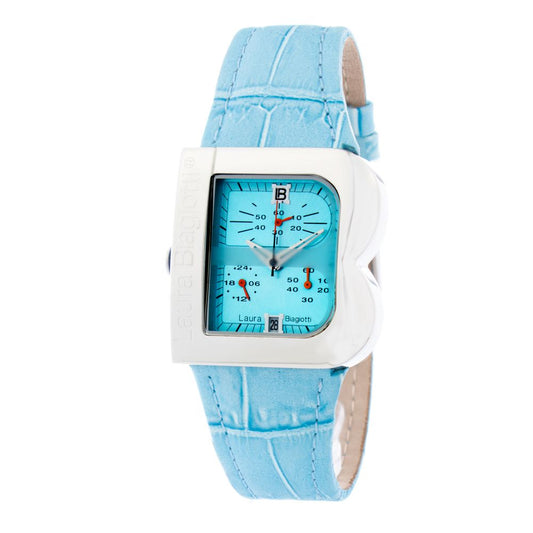 Blue Leather Dress Watch