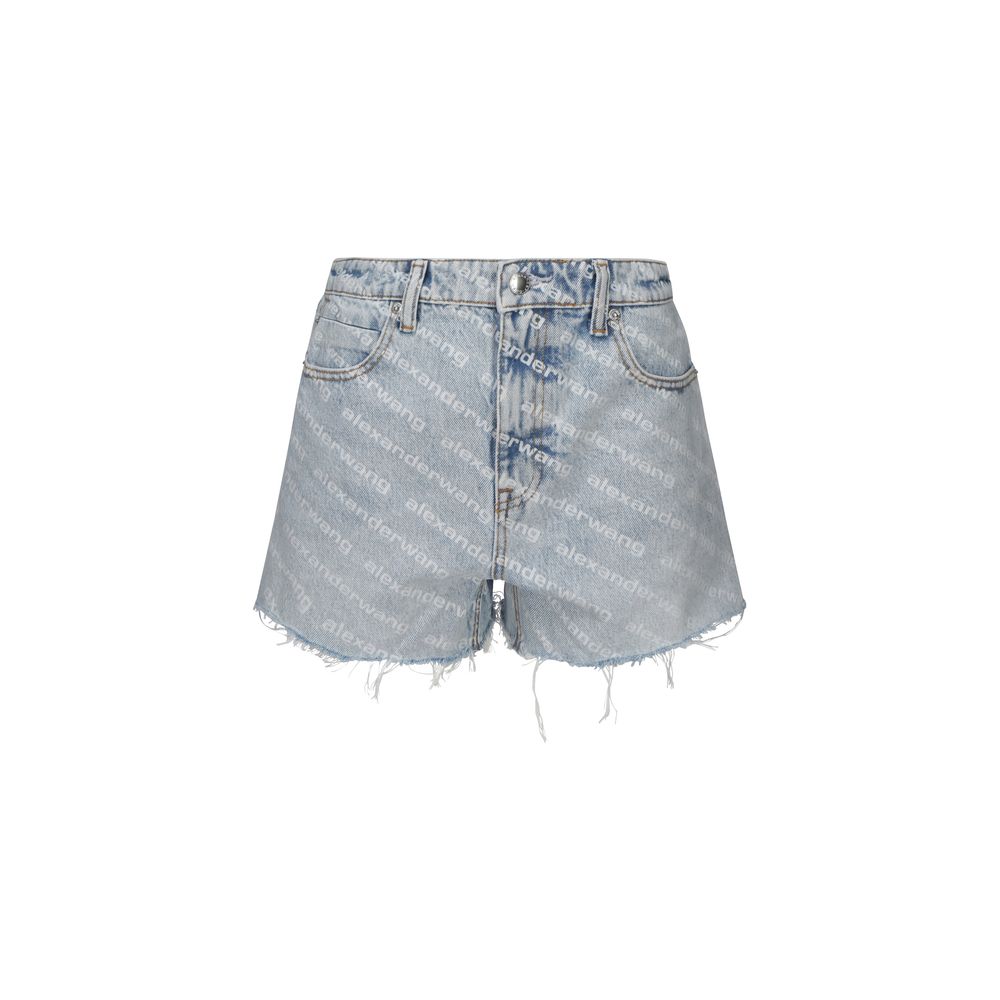 Blue Cotton Bermuda Shorts