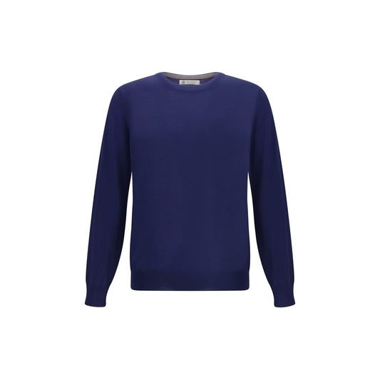 Blue Fleece Wool Sweatshirt