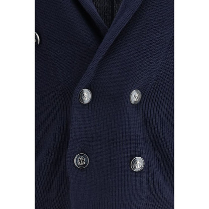 Blue Cotton Cardigan