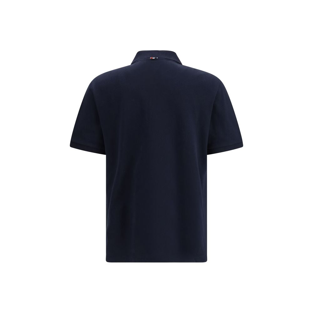 Blue Cotton Polo Shirt