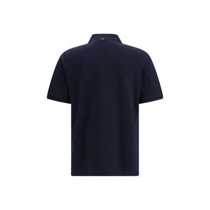 Blue Cotton Polo Shirt