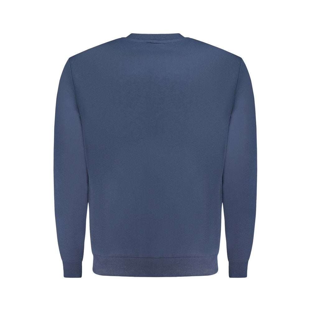 Blue Cotton Men Sweatshirt