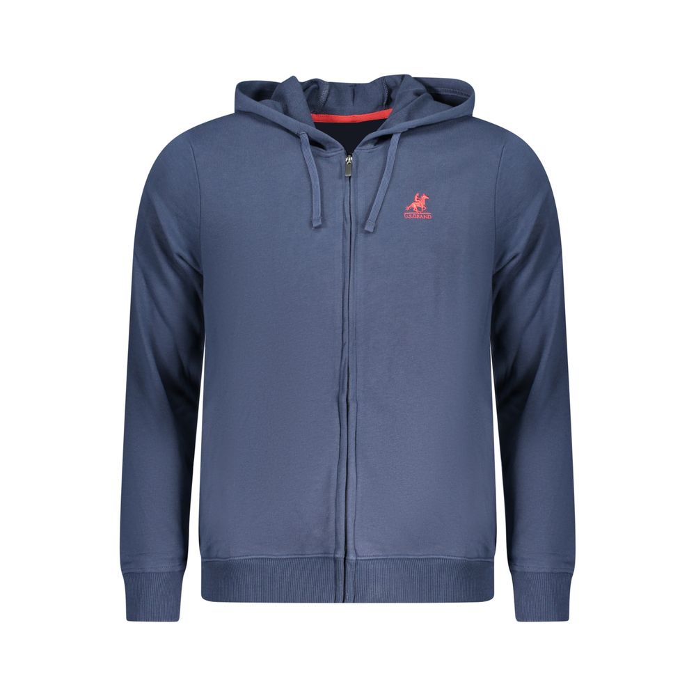Blue Cotton Men's Hoodie