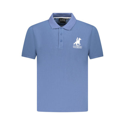 Blue Cotton Polo Shirt