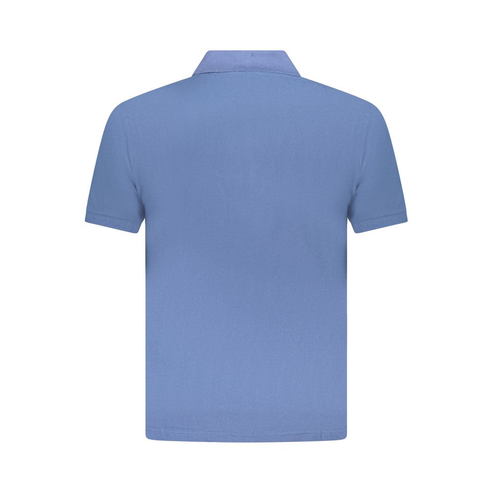 Blue Cotton Polo Shirt