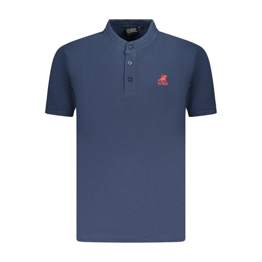 Blue Cotton Polo Shirt