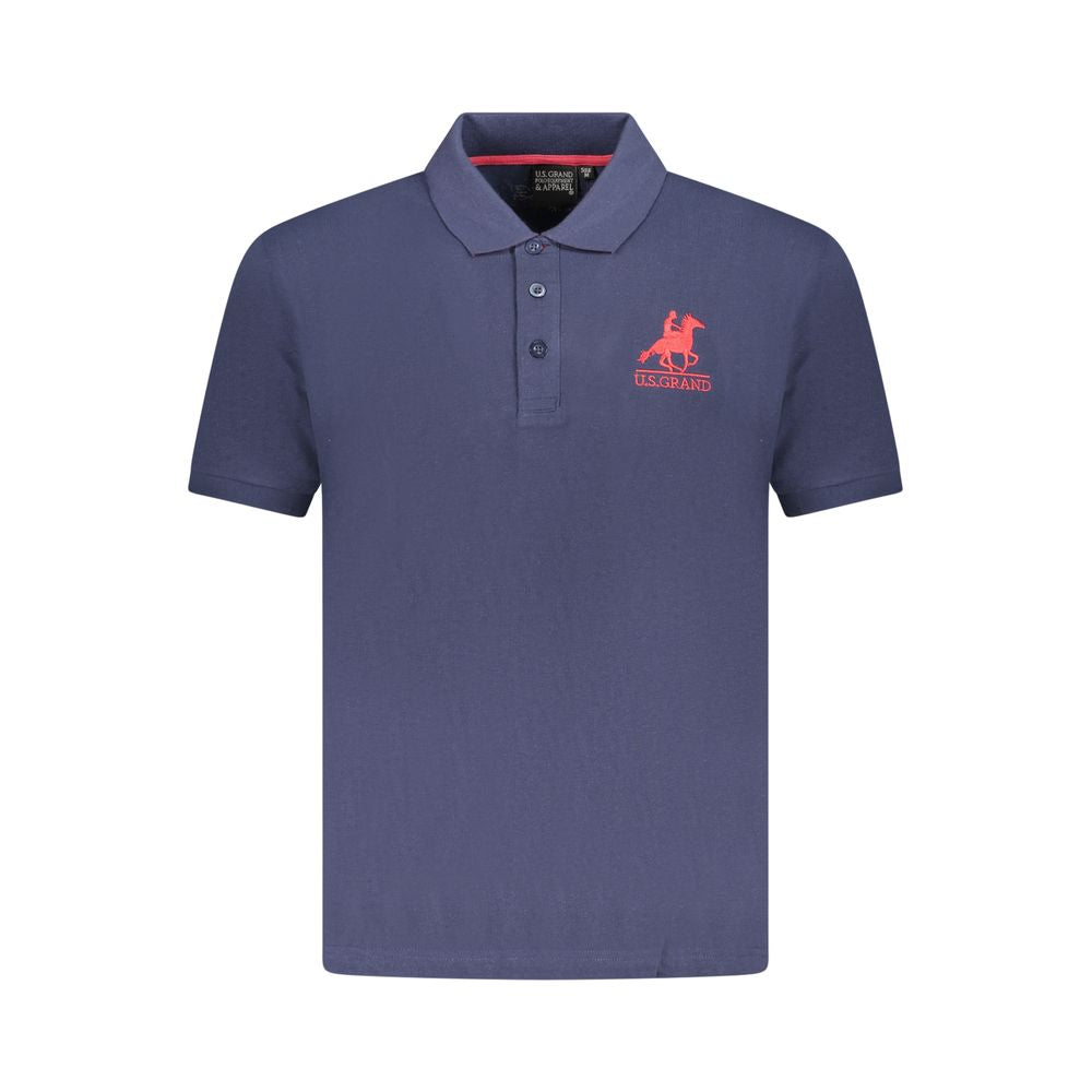 Blue Cotton Polo Shirt