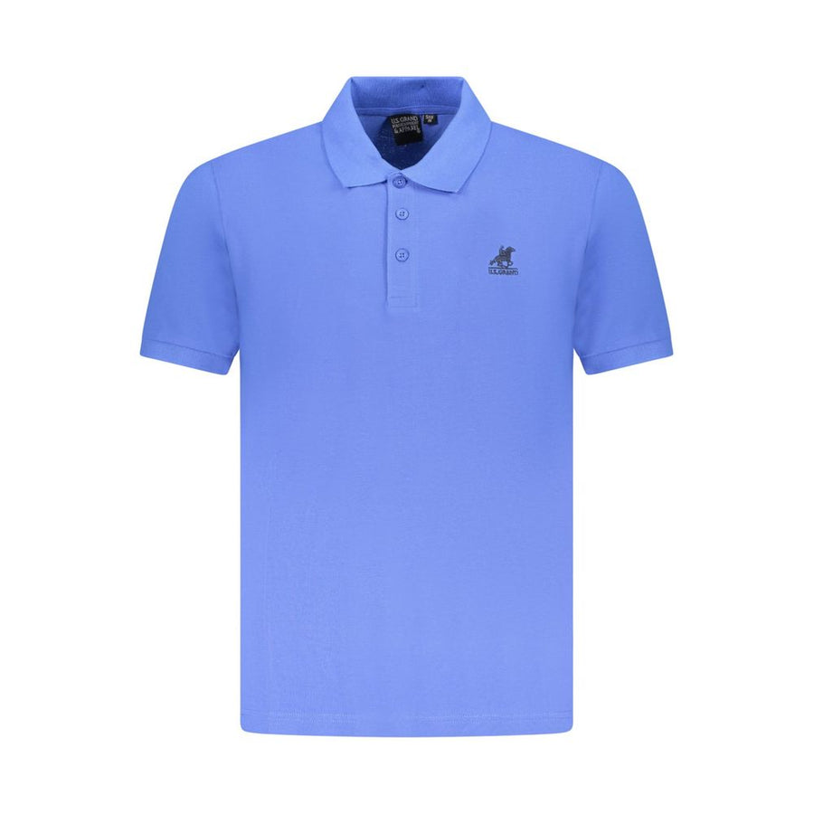 Blue Cotton Polo Shirt
