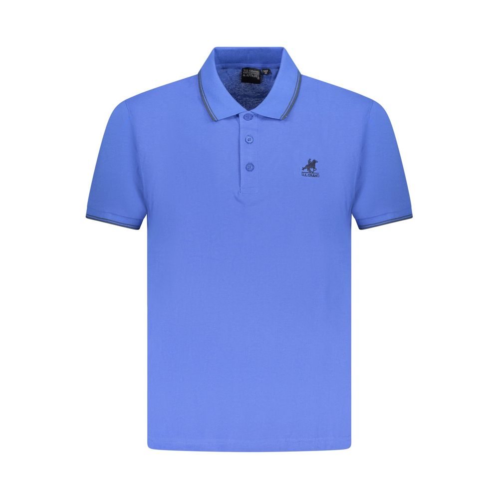 Blue Cotton Polo Shirt