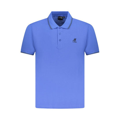 Blue Cotton Polo Shirt