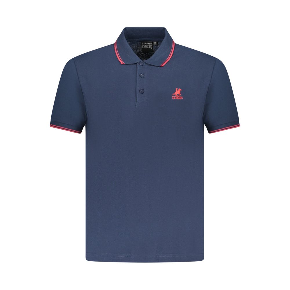 Blue Cotton Polo Shirt