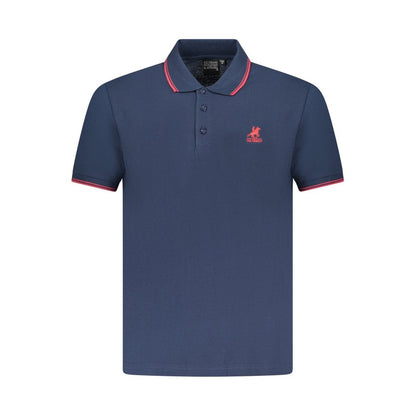 Blue Cotton Polo Shirt