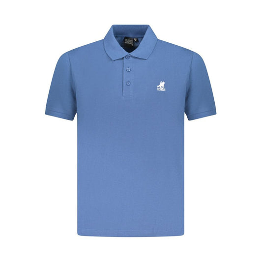 Blue Cotton Polo Shirt