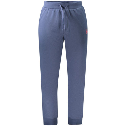 Blue Cotton Men's Sports Trouser