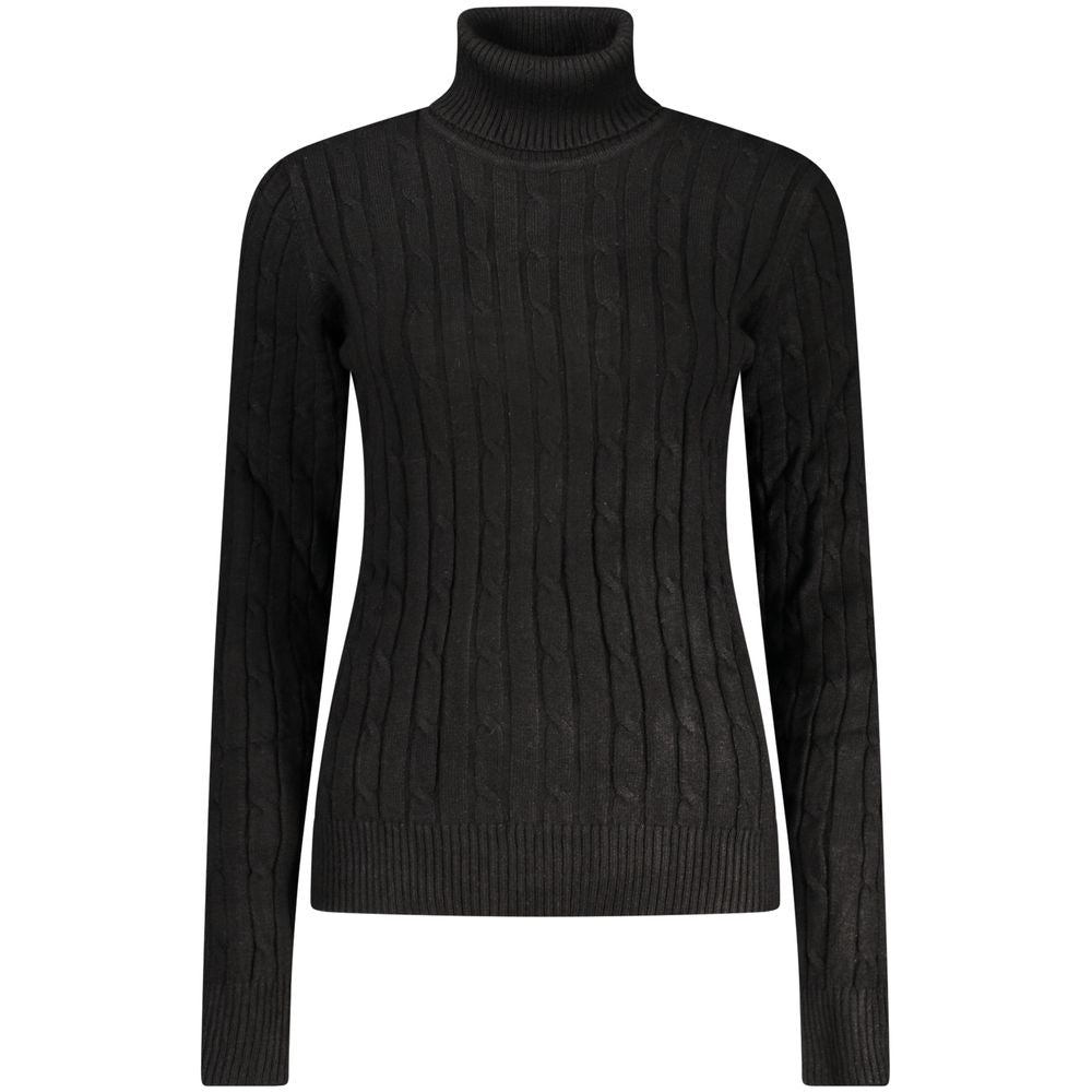 Black Viscose Women Sweater