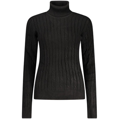 Black Viscose Women Sweater