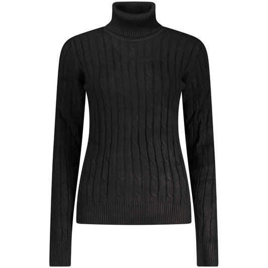 Black Viscose Women Sweater