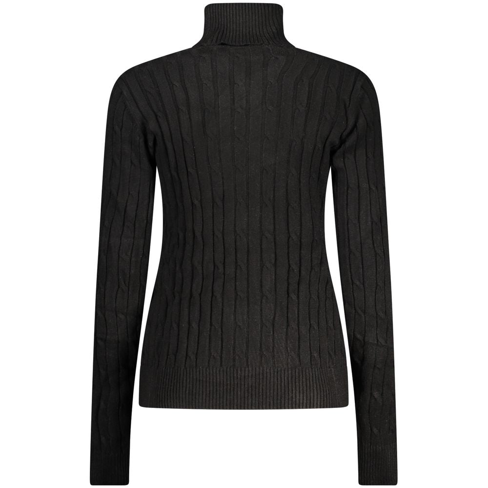 Black Viscose Women Sweater